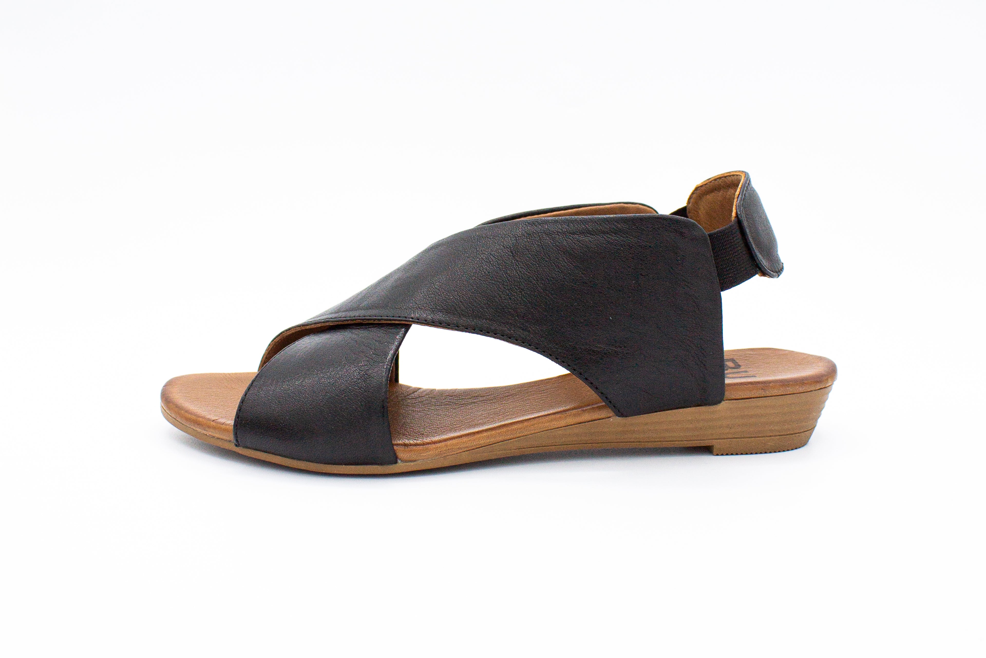 Sandali donna in pelle nero