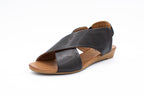 Sandali donna in pelle nero