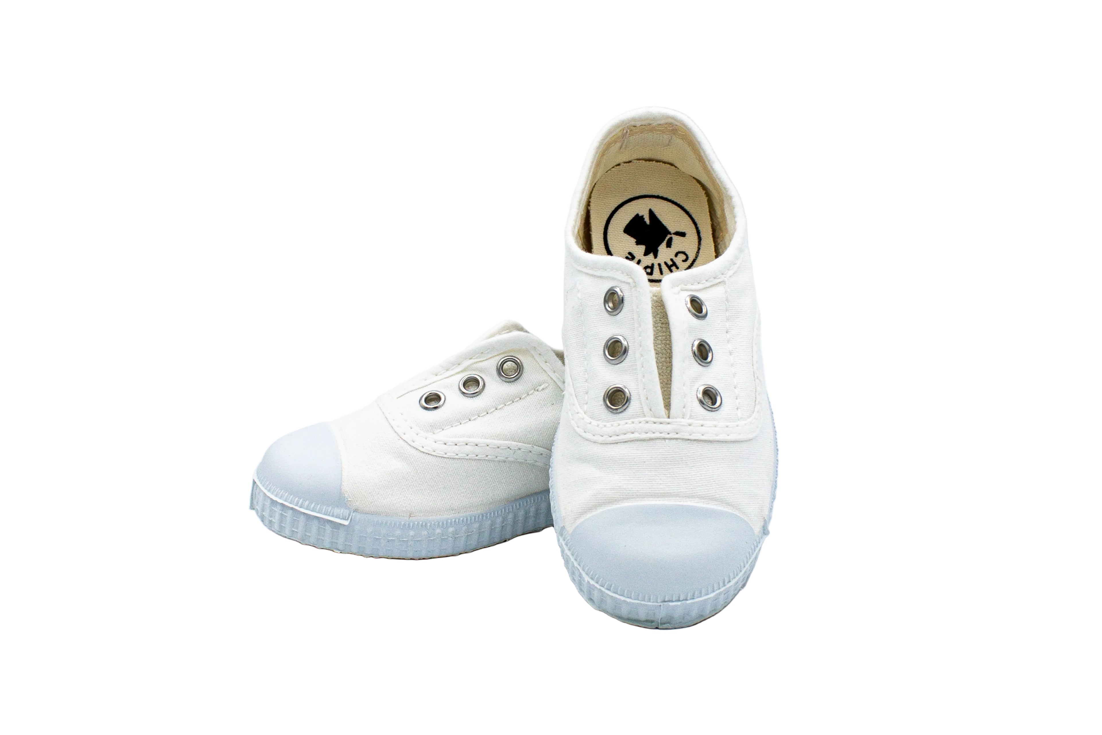 Josepe slip-ons for kids in white cotton