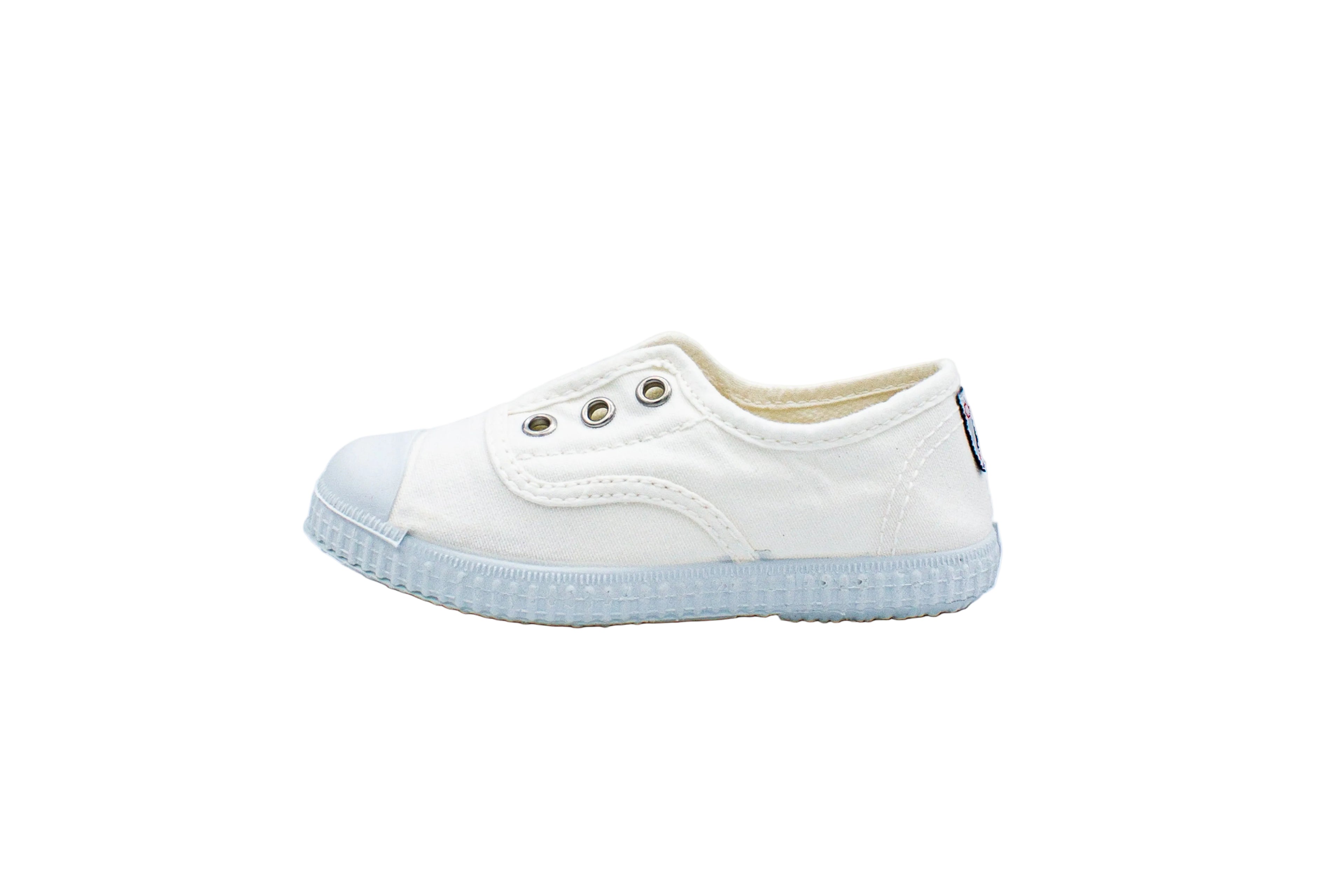 Josepe slip-ons for kids in white cotton