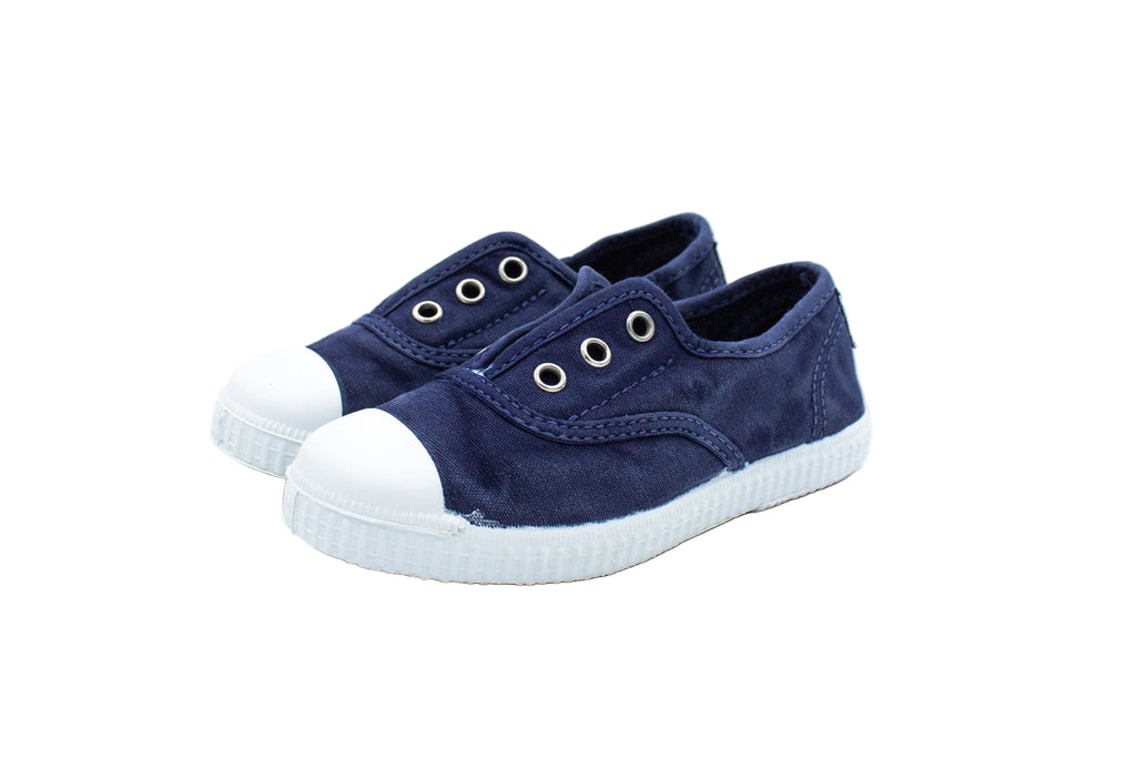 Josepe slip-ons for kids in regatta blue cotton