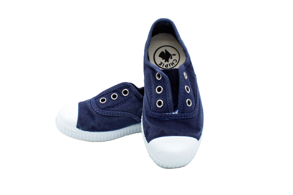 Josepe slip-ons for kids in regatta blue cotton