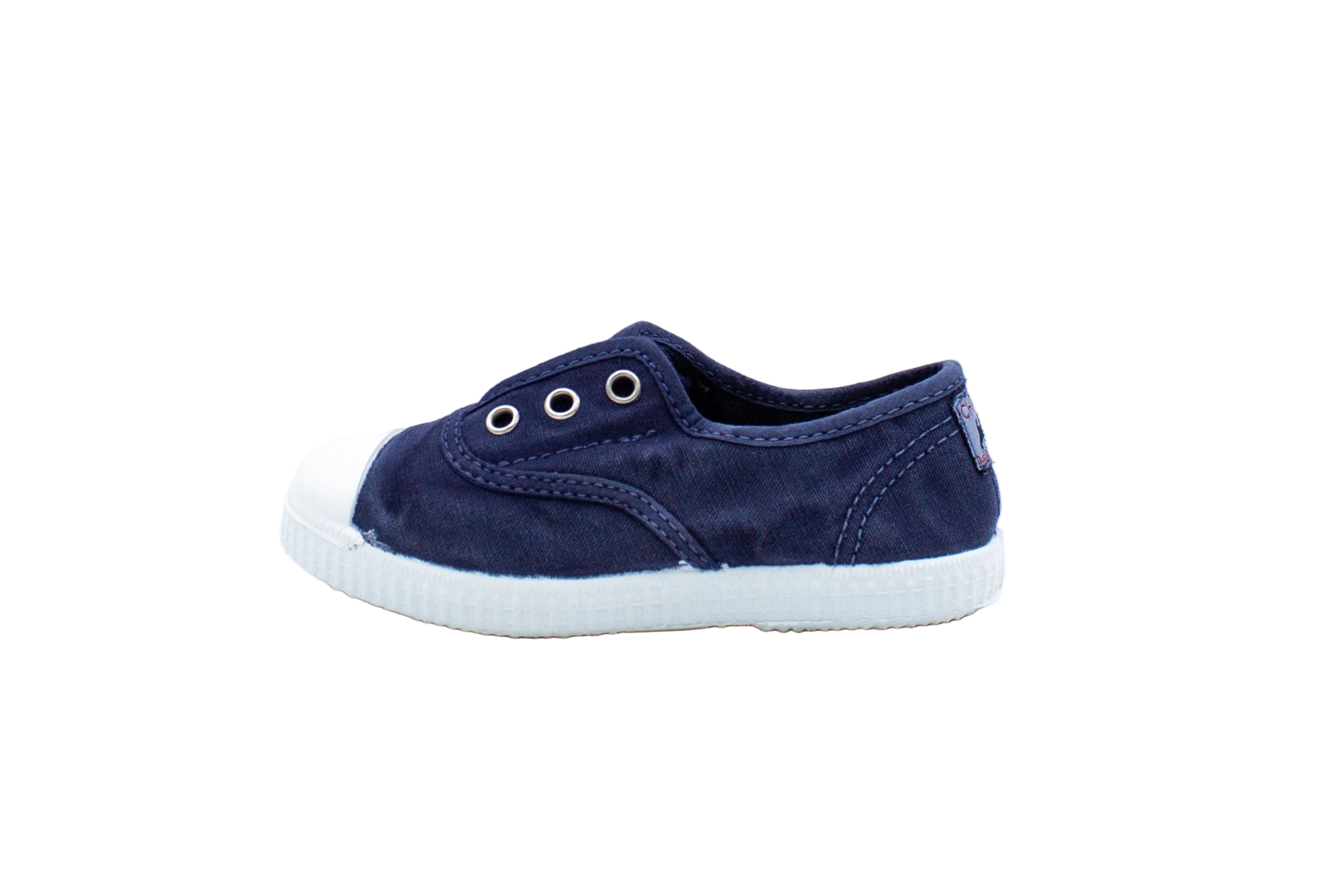 Josepe slip-ons for kids in regatta blue cotton