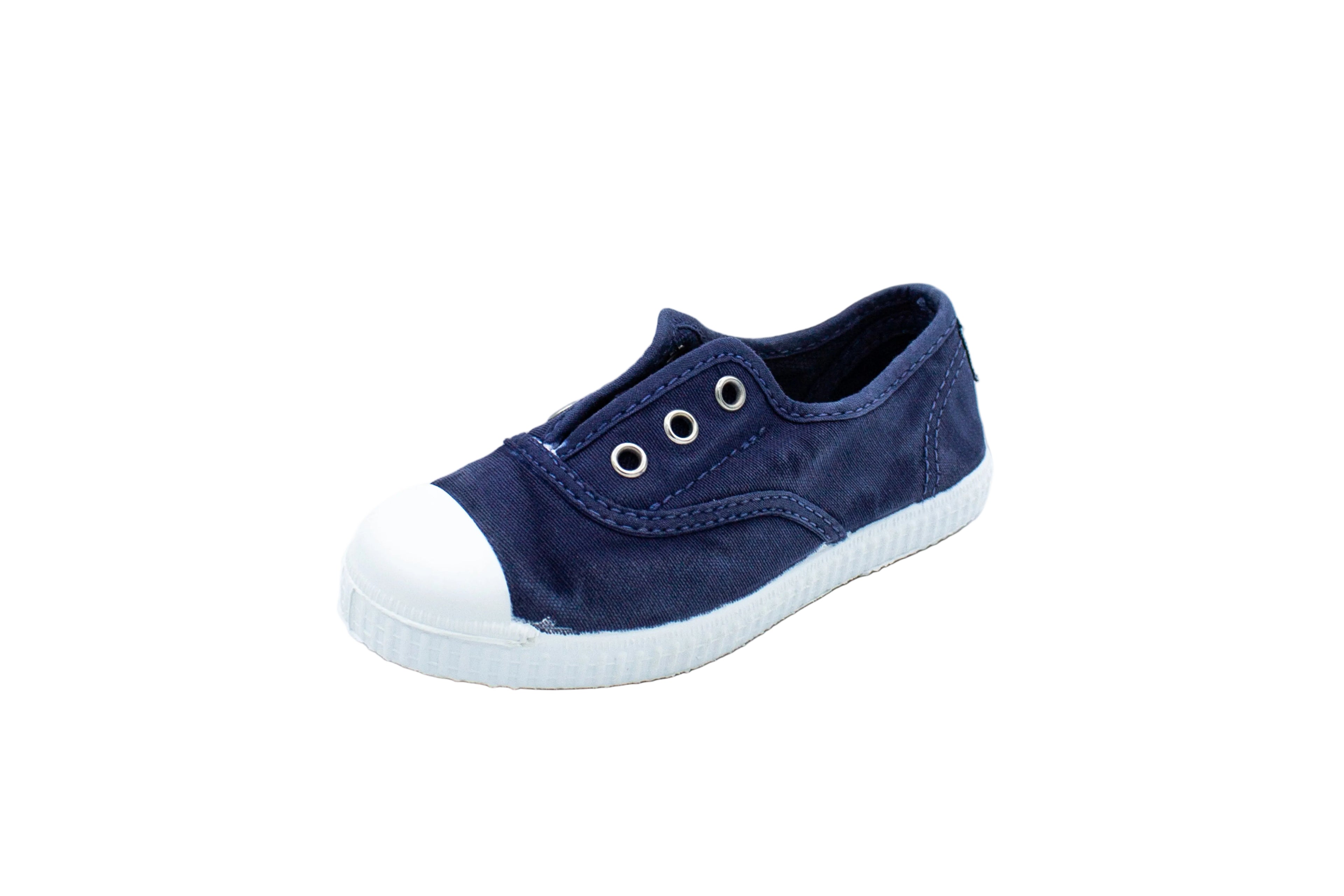 Josepe slip-ons for kids in regatta blue cotton