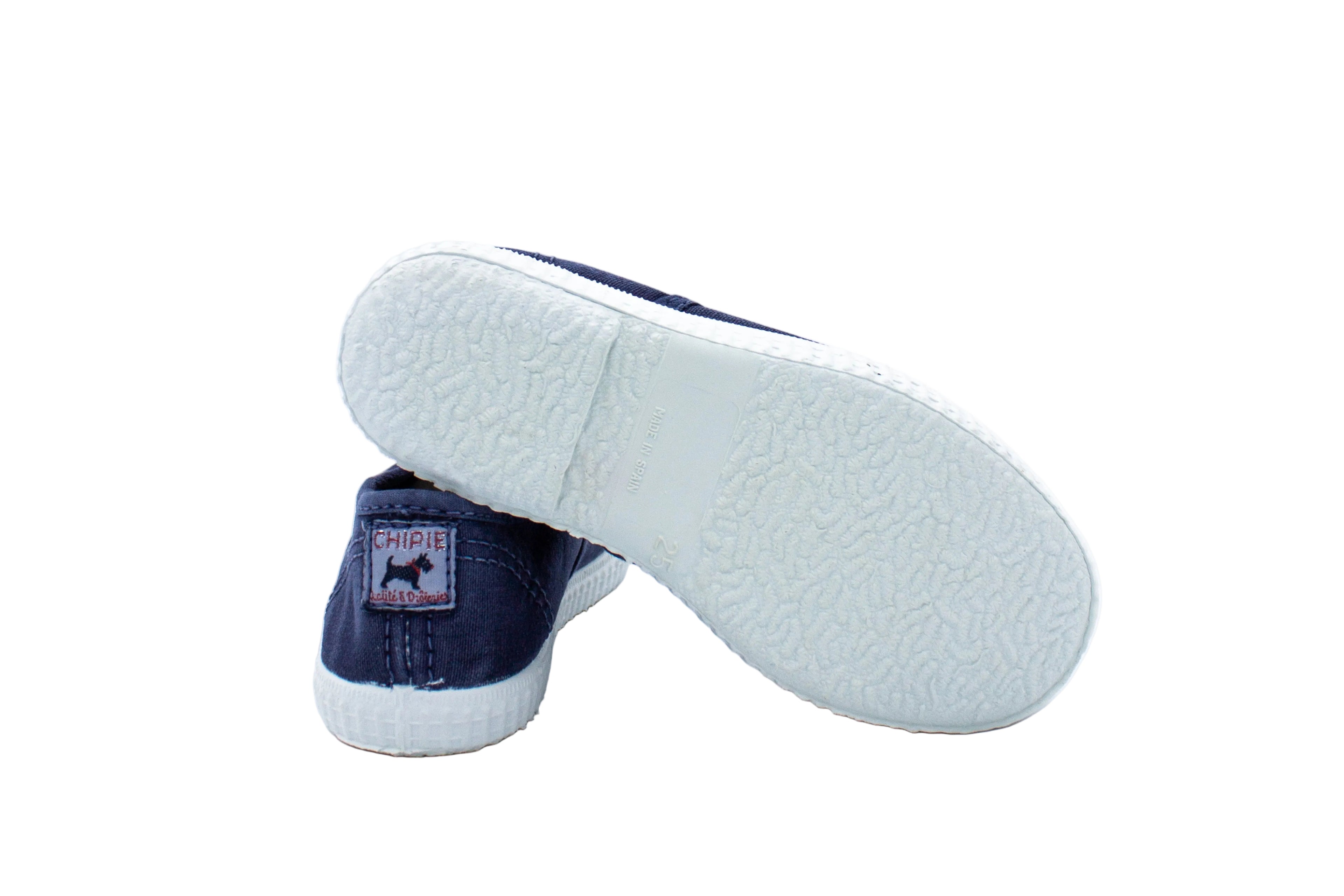 Josepe slip-ons for kids in regatta blue cotton