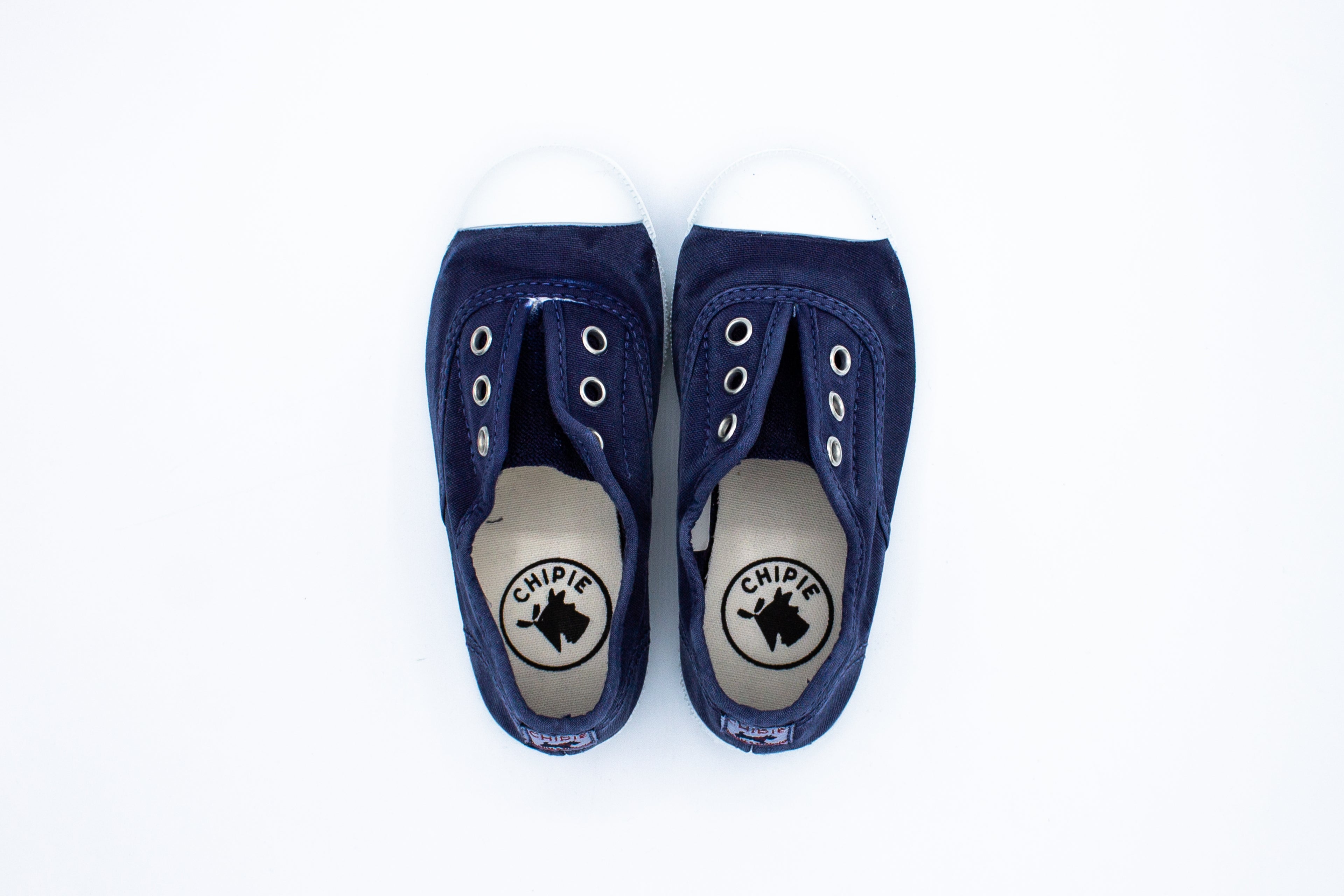 Josepe slip-ons for kids in regatta blue cotton