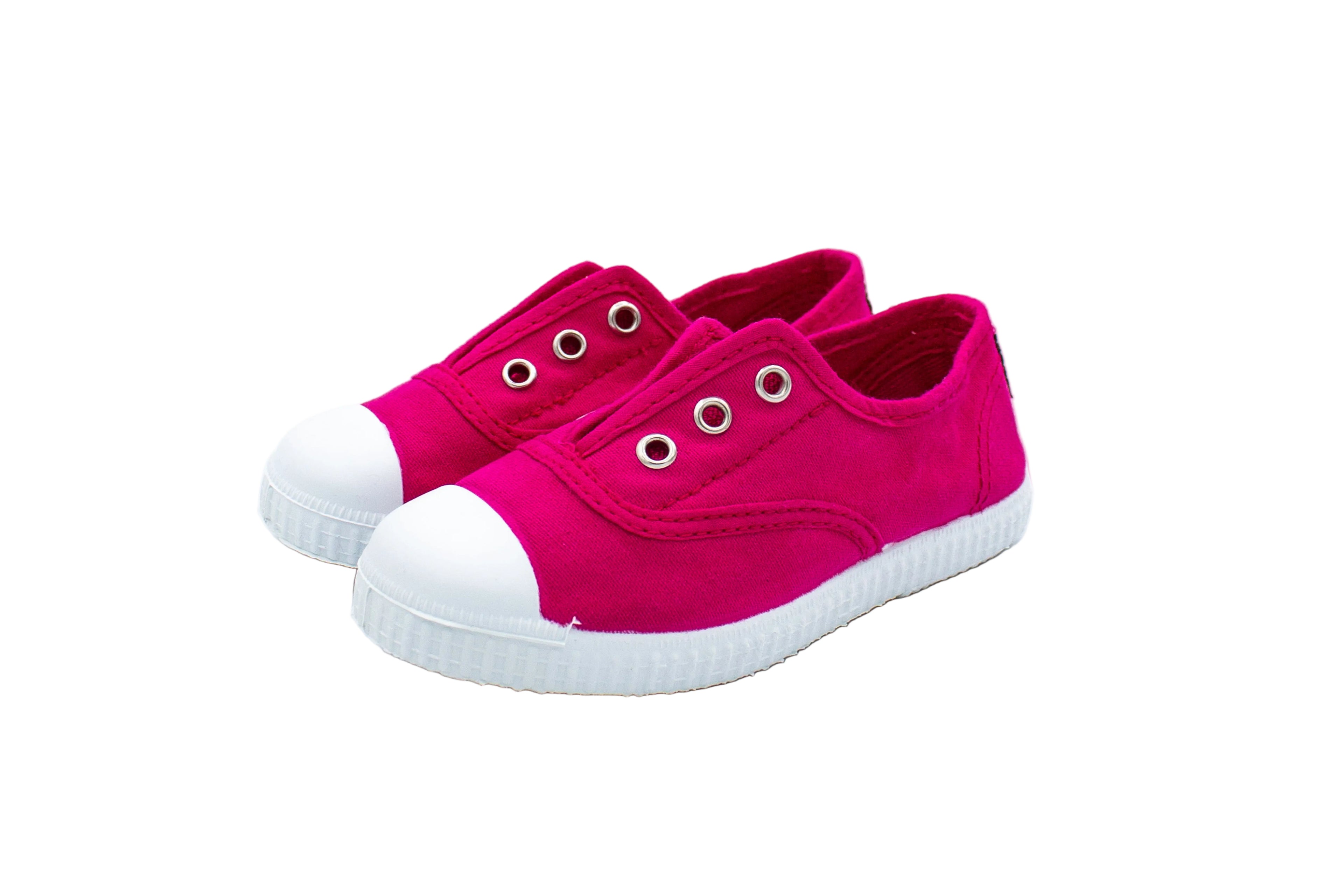Slip-on Josepe in cotone in cotone da bambino fucsia