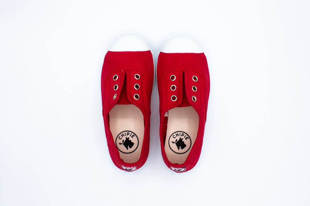 Slip-on Josepe in cotone da bambino rosso