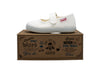 Ballerine in cotone con velcro bianco