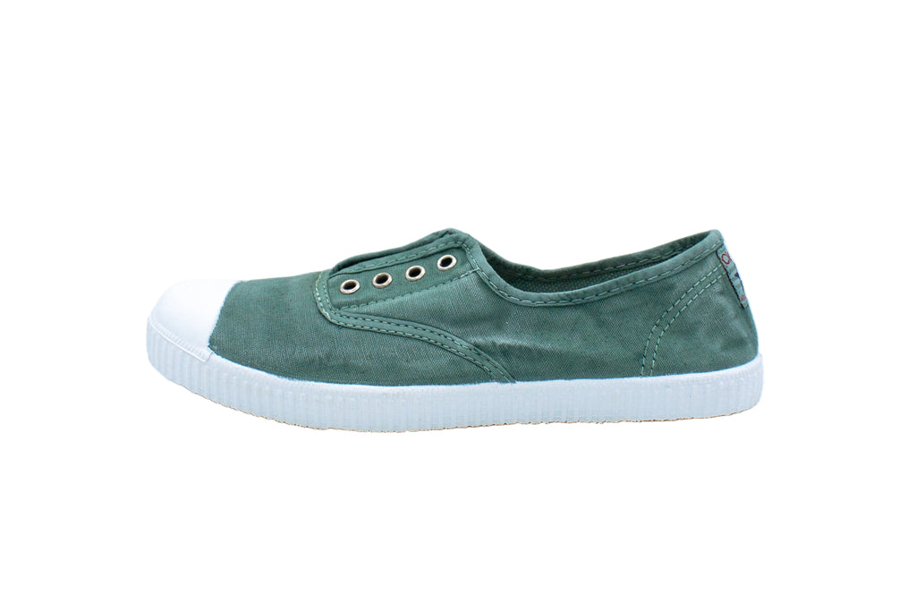 Cotton slip-on sneakers in basil