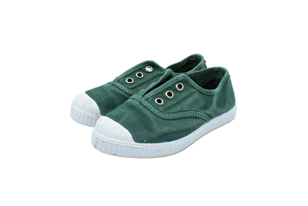 Sneakers slip-on in cotone da bambino albahaca