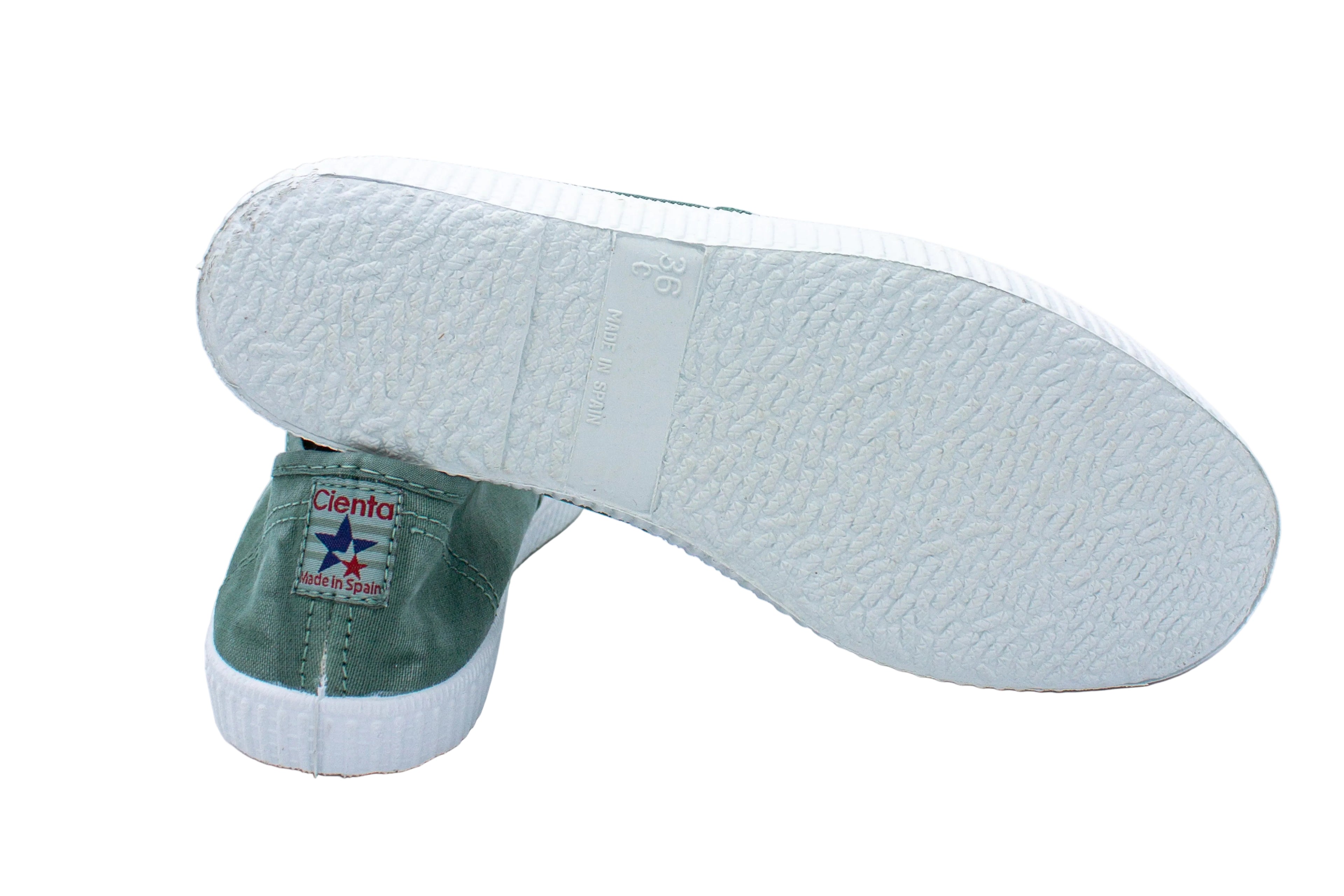 Cotton slip-on sneakers in basil