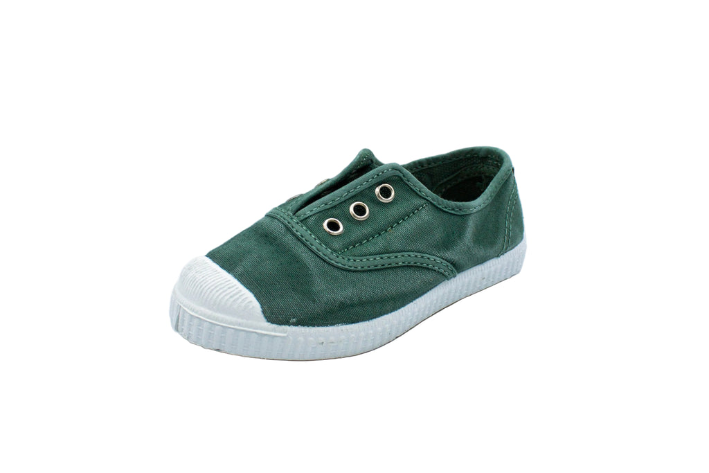 Sneakers slip-on in cotone da bambino albahaca