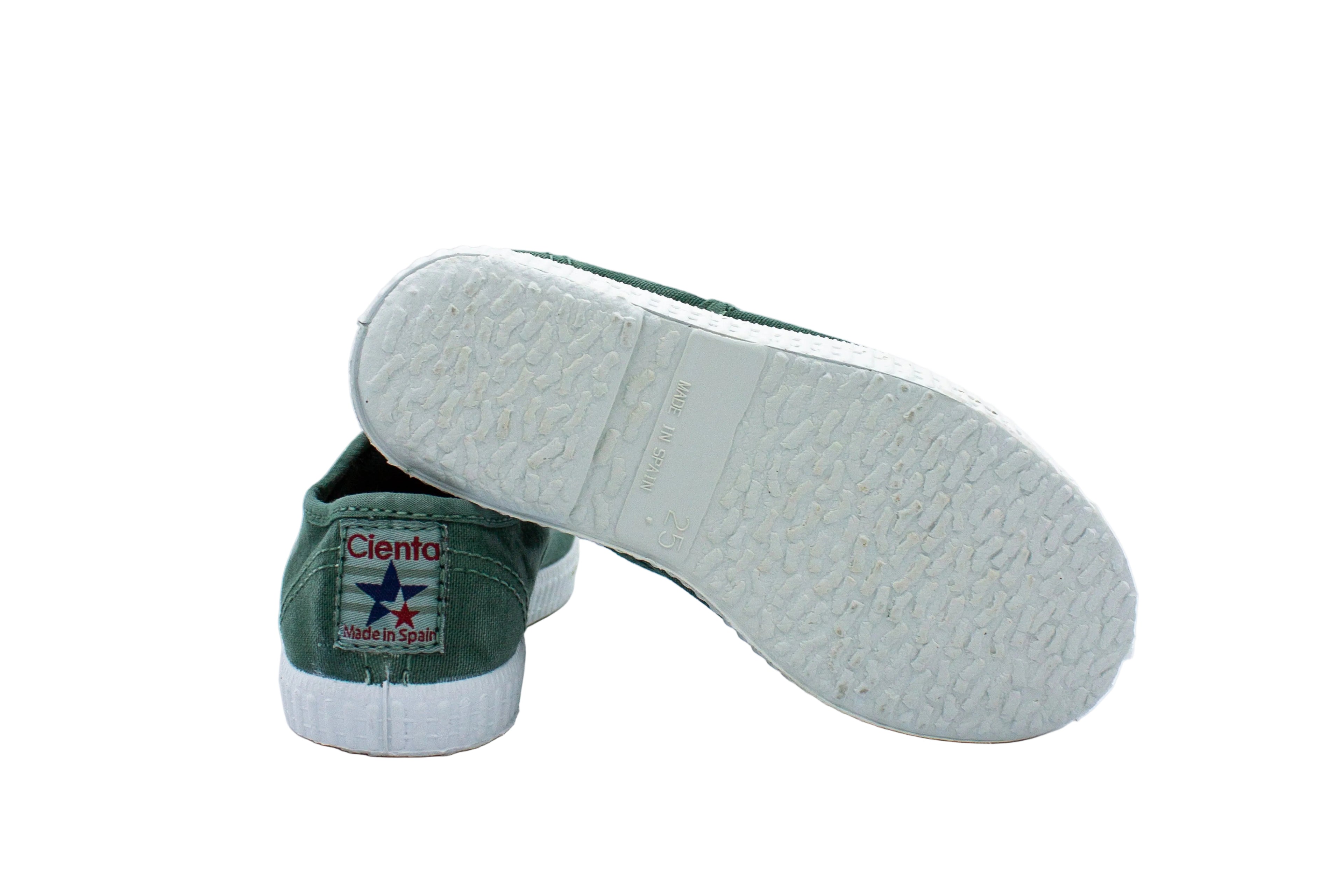 Sneakers slip-on in cotone da bambino albahaca