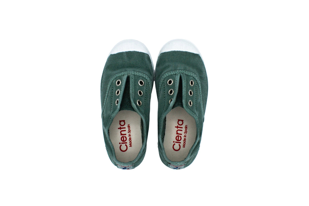 Sneakers slip-on in cotone da bambino albahaca
