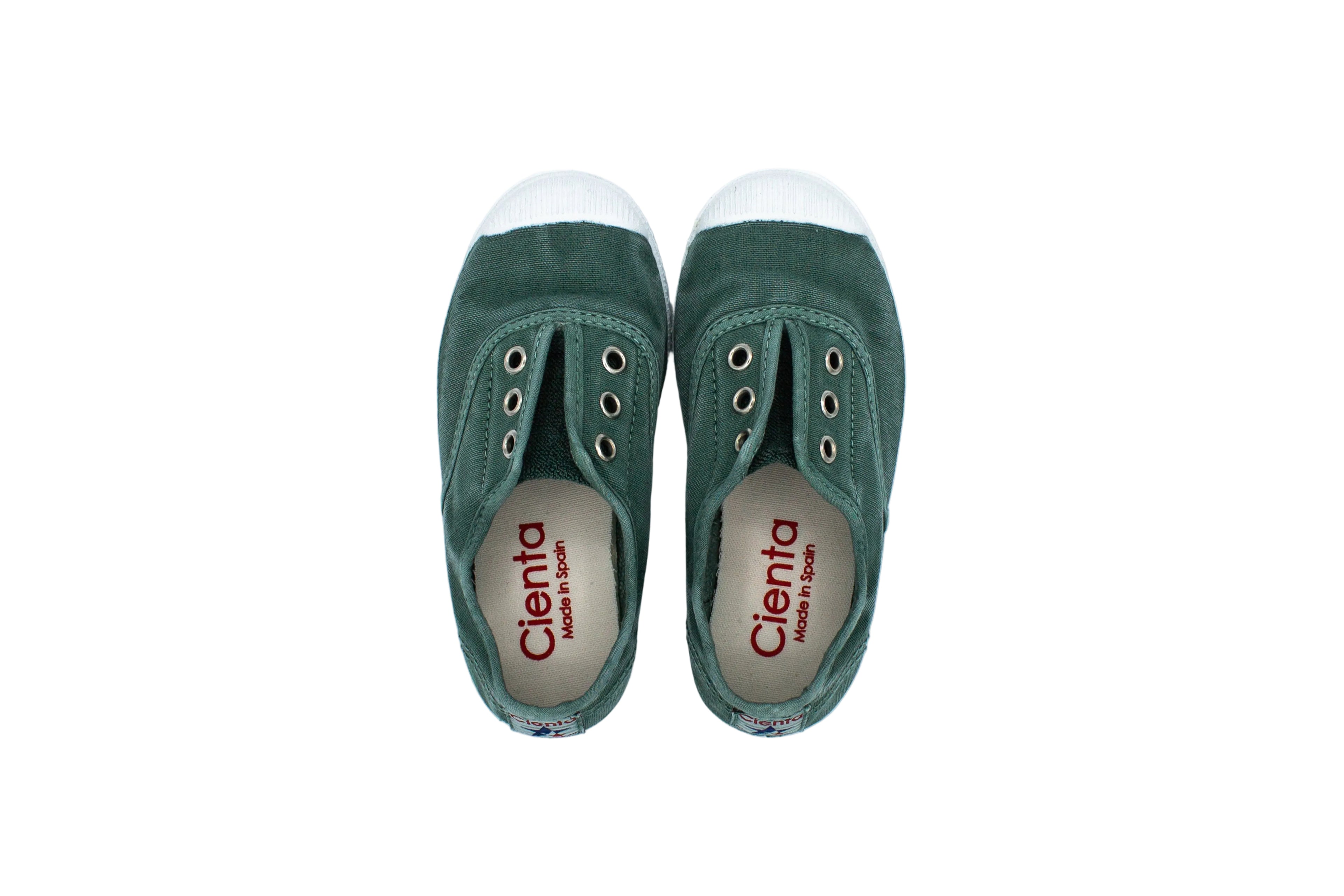 Sneakers slip-on in cotone da bambino albahaca