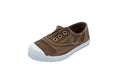 Sneakers slip-on in cotone da bambino beige