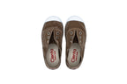 Sneakers slip-on in cotone da bambino beige