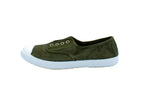 Cotton slip-on sneakers in khaki