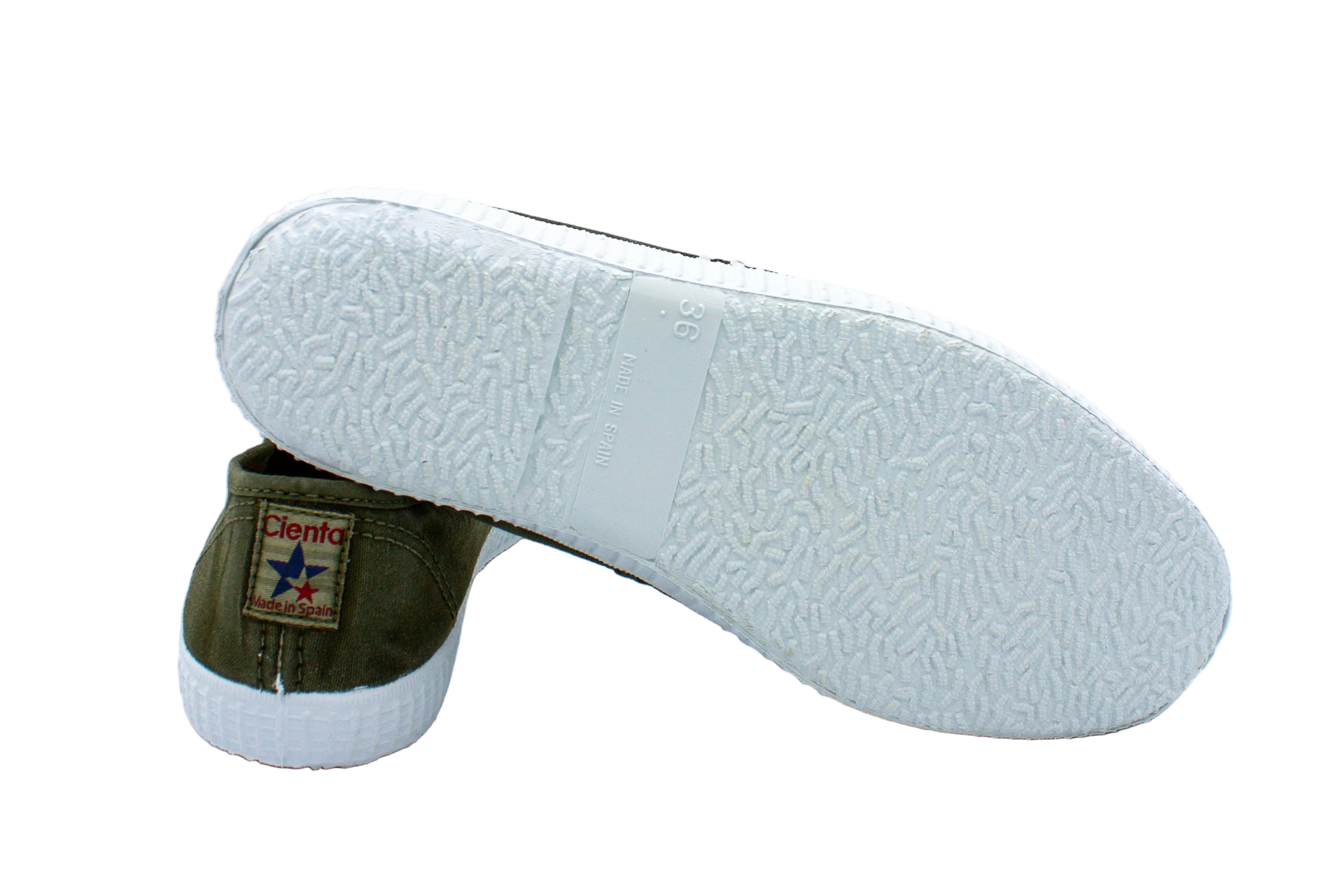 Cotton slip-on sneakers in khaki