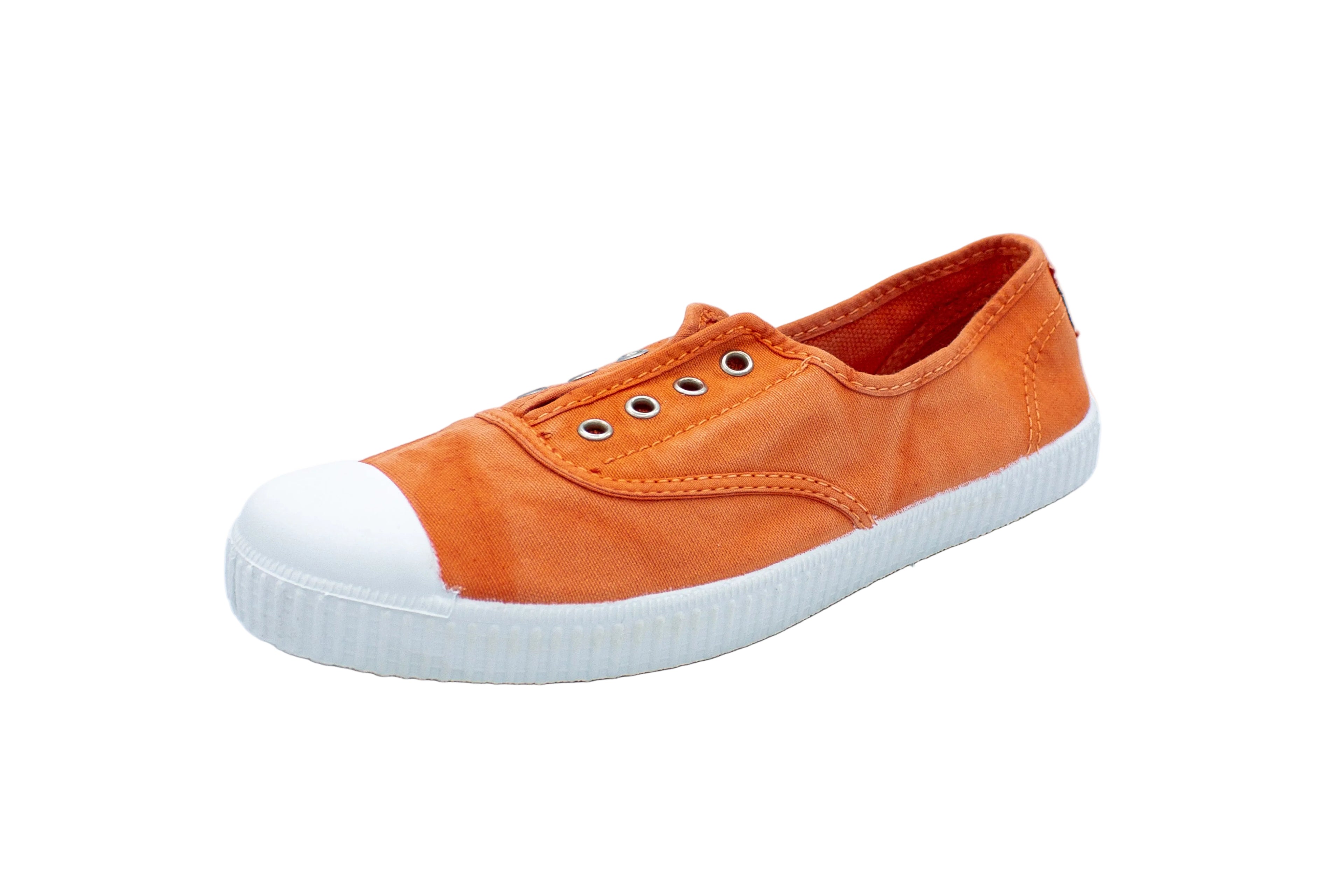 Sneakers slip-on in cotone mandarin