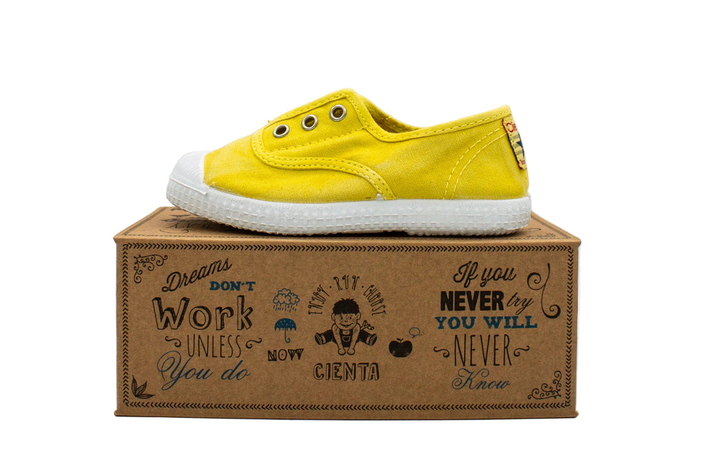 Cotton slip-on sneakers for kids in sunny