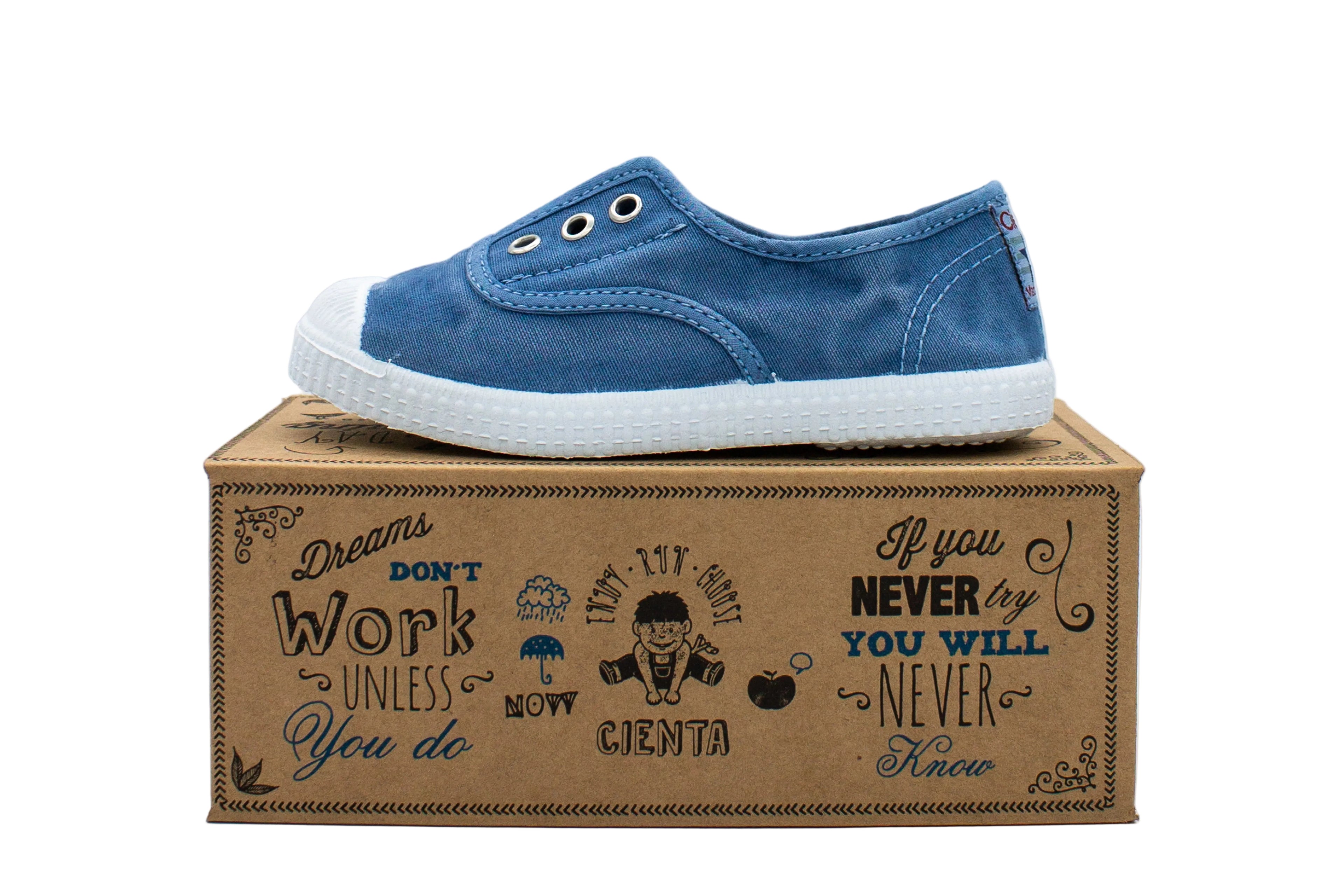 Sneakers slip-on in cotone da bambino tejano