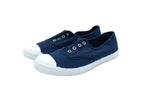 Cotton slip-on sneakers in washed blue