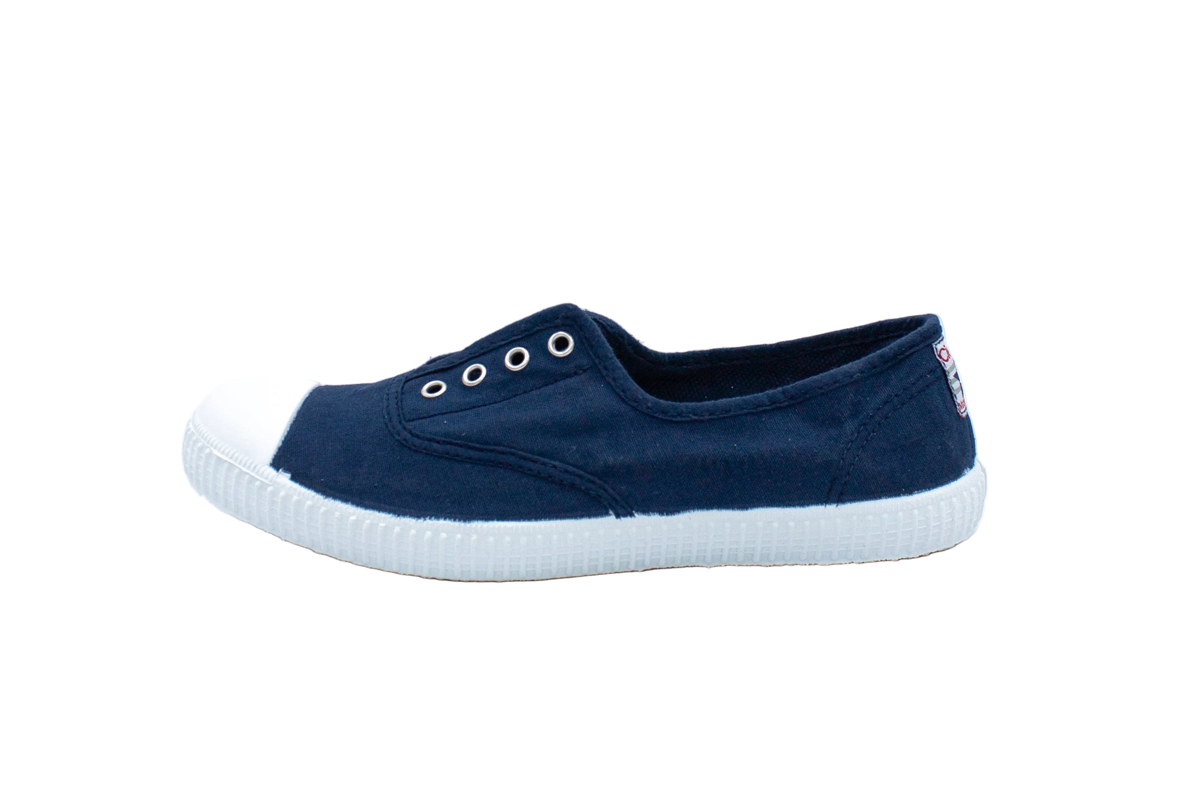 Cotton slip-on sneakers in washed blue