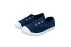 Sneakers slip-on in cotone da bambino azul lavad