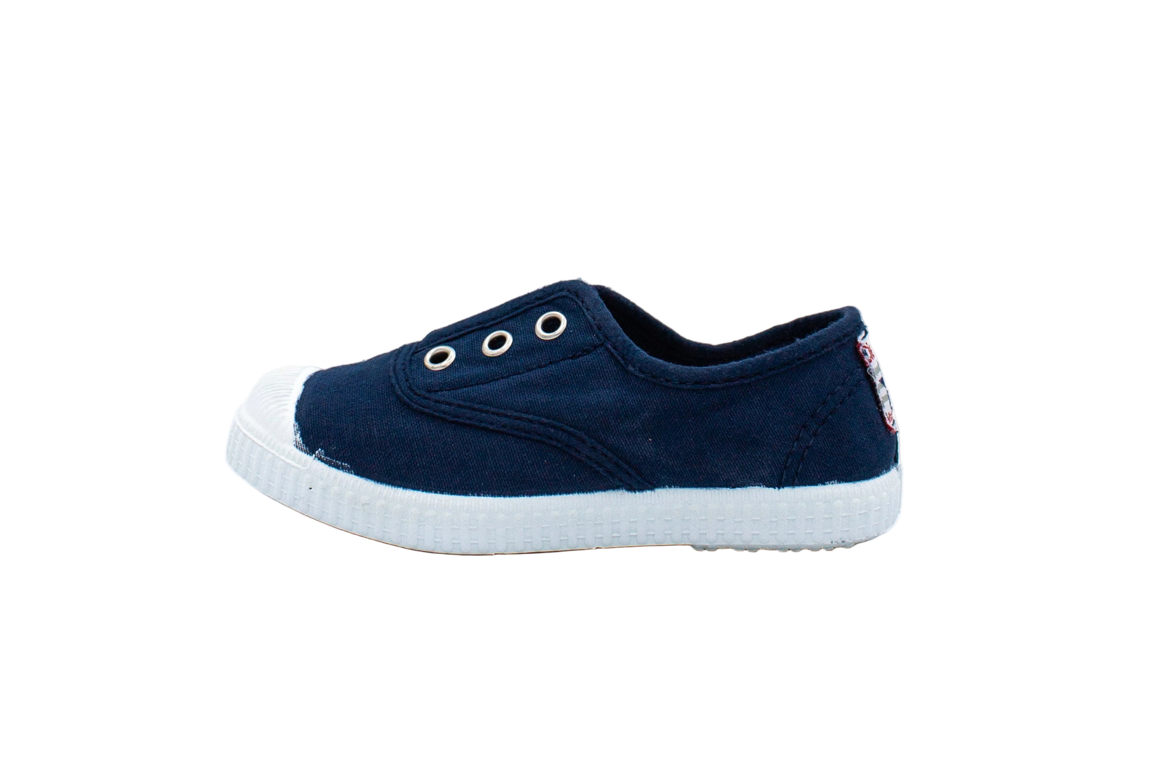 Sneakers slip-on in cotone da bambino azul lavad