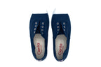 Cotton slip-on sneakers in washed blue