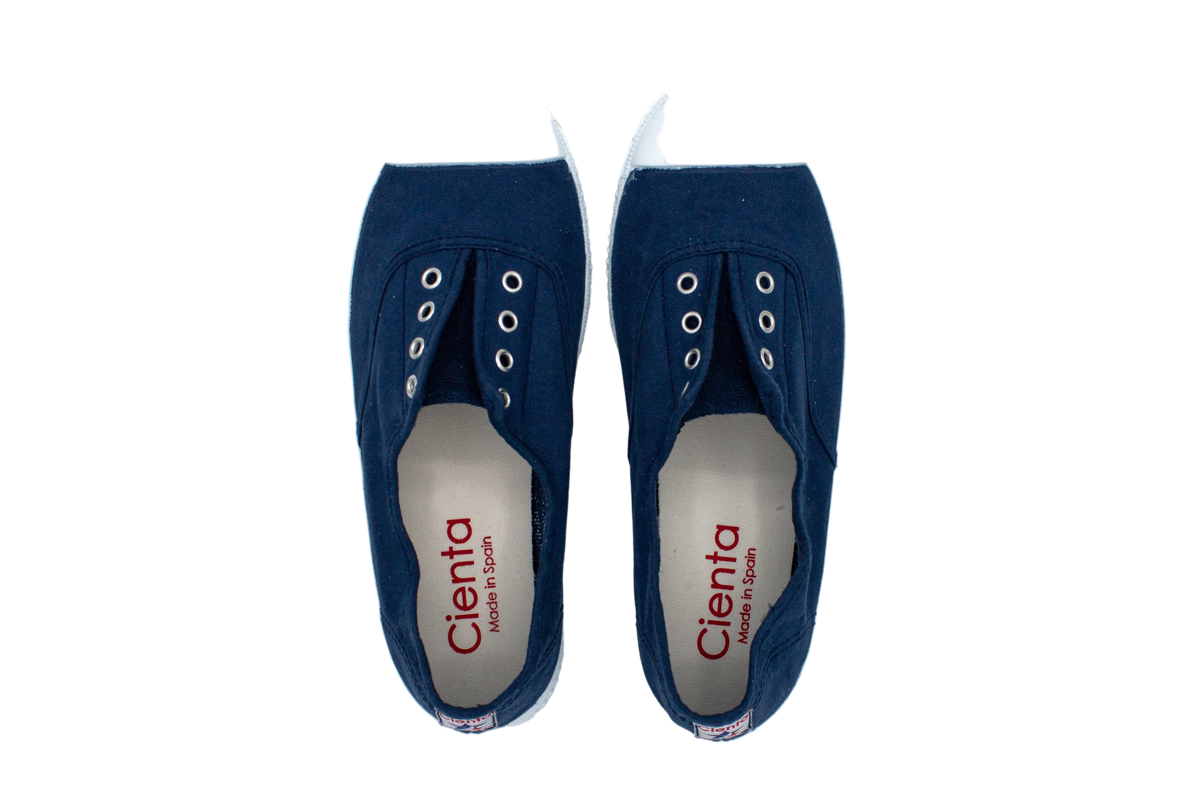 Cotton slip-on sneakers in washed blue