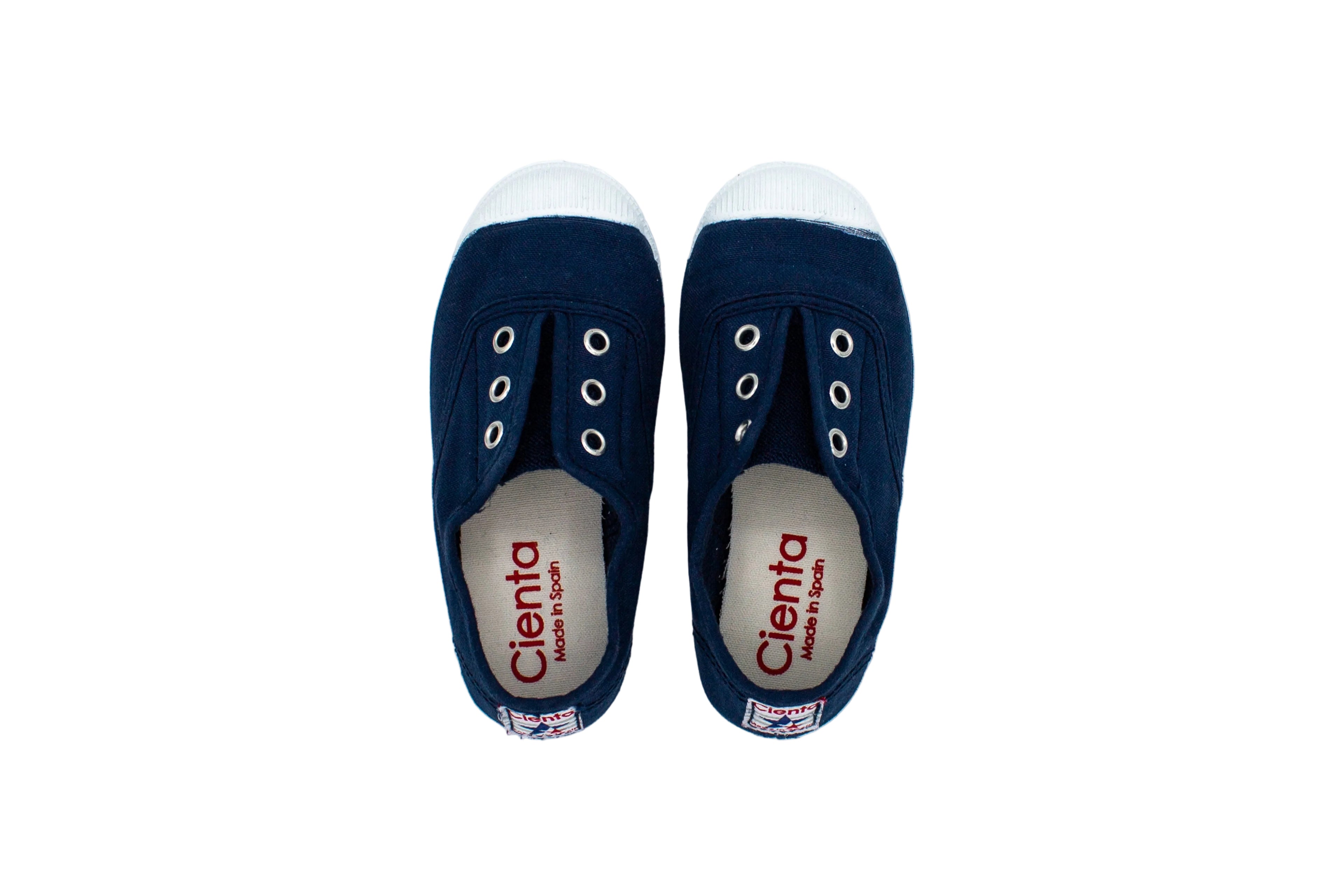Sneakers slip-on in cotone da bambino azul lavad