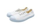 Sneakers slip-on in cotone bianco