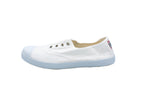 Sneakers slip-on in cotone bianco