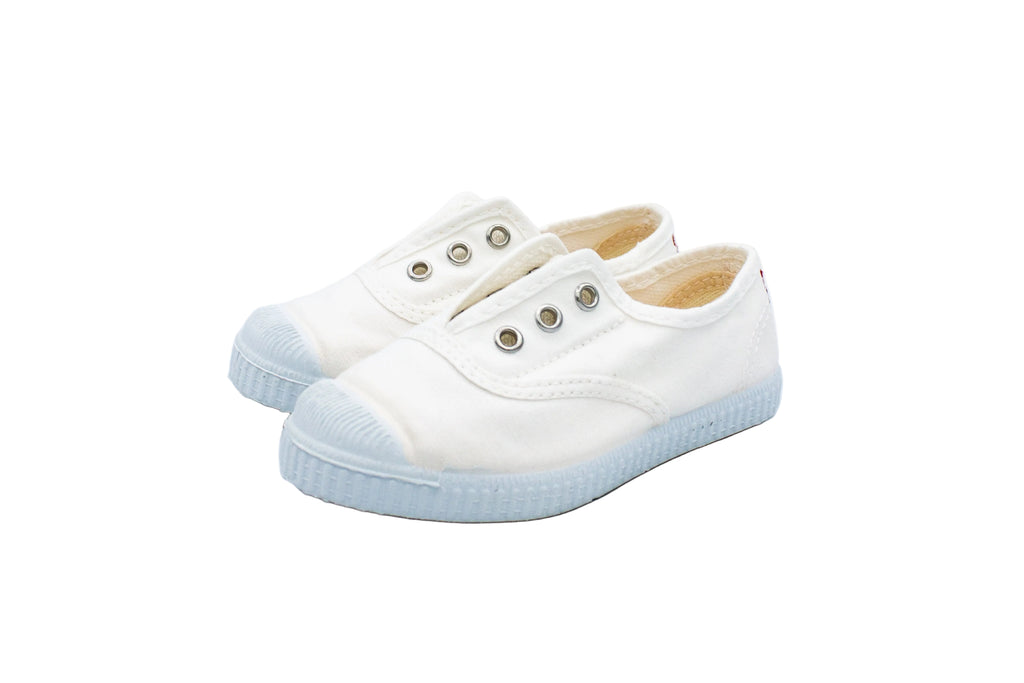 Sneakers slip-on in cotone da bambino bianco