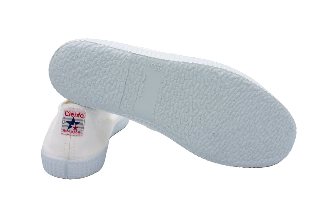 Sneakers slip-on in cotone bianco
