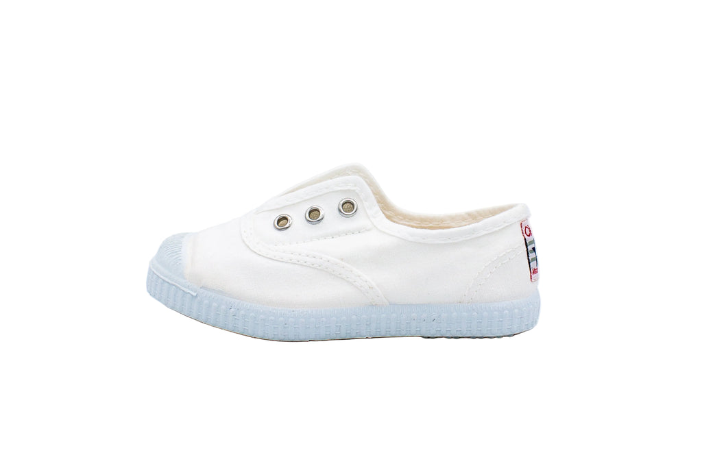 Sneakers slip-on in cotone da bambino bianco
