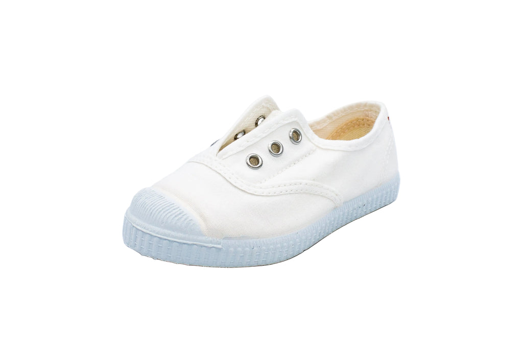 Sneakers slip-on in cotone da bambino bianco