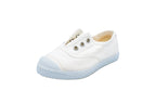 Sneakers slip-on in cotone da bambino bianco