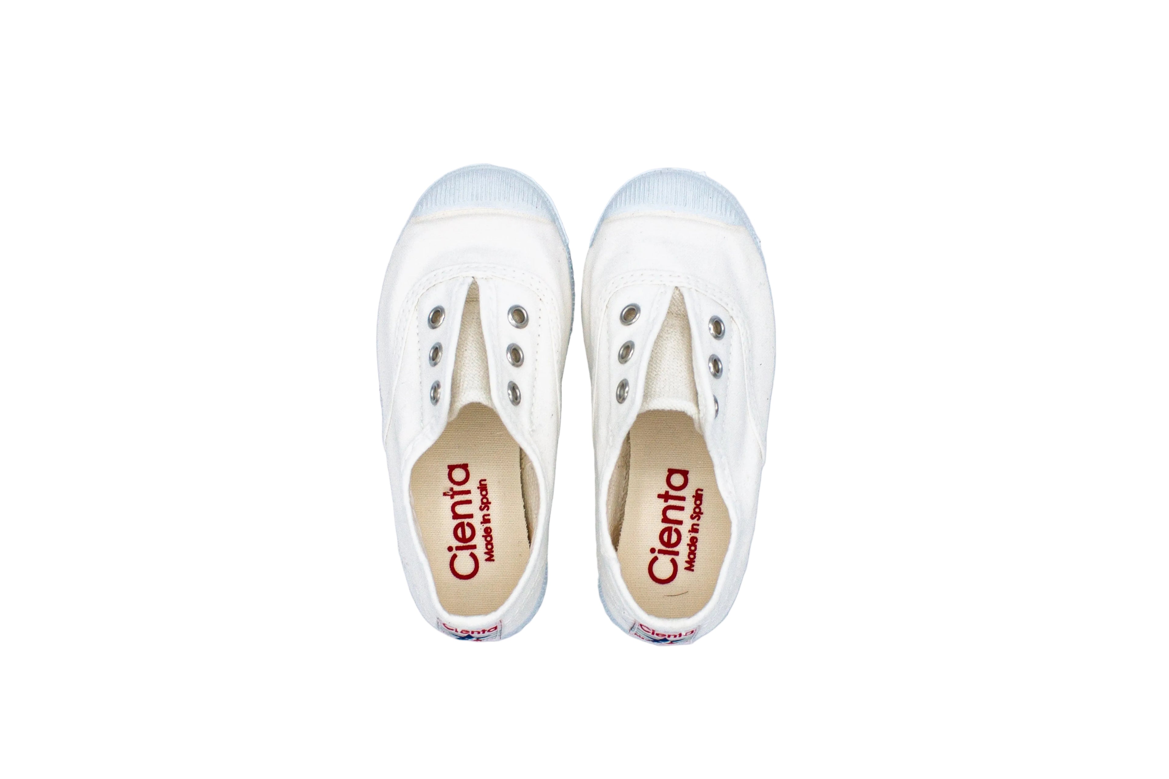 Sneakers slip-on in cotone da bambino bianco
