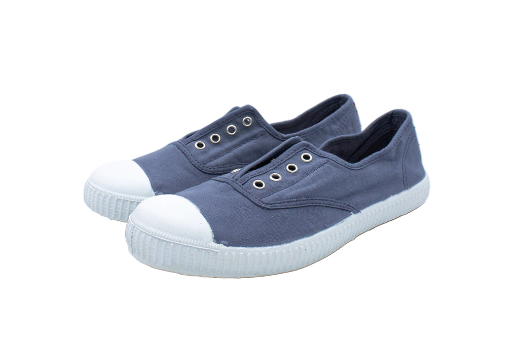 Sneakers slip-on in cotone ciel delav