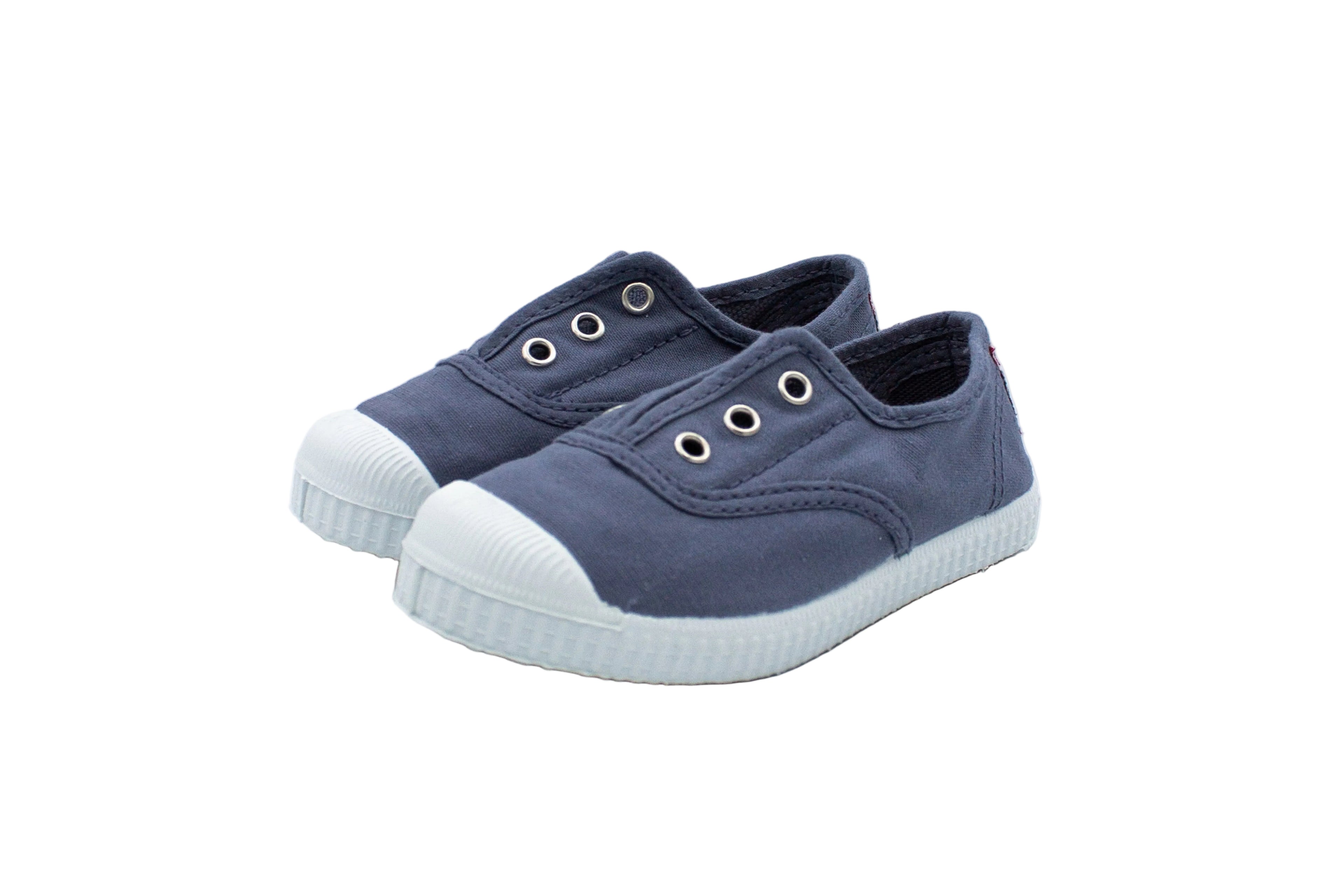 Cotton slip-on sneakers for kids in sky blue
