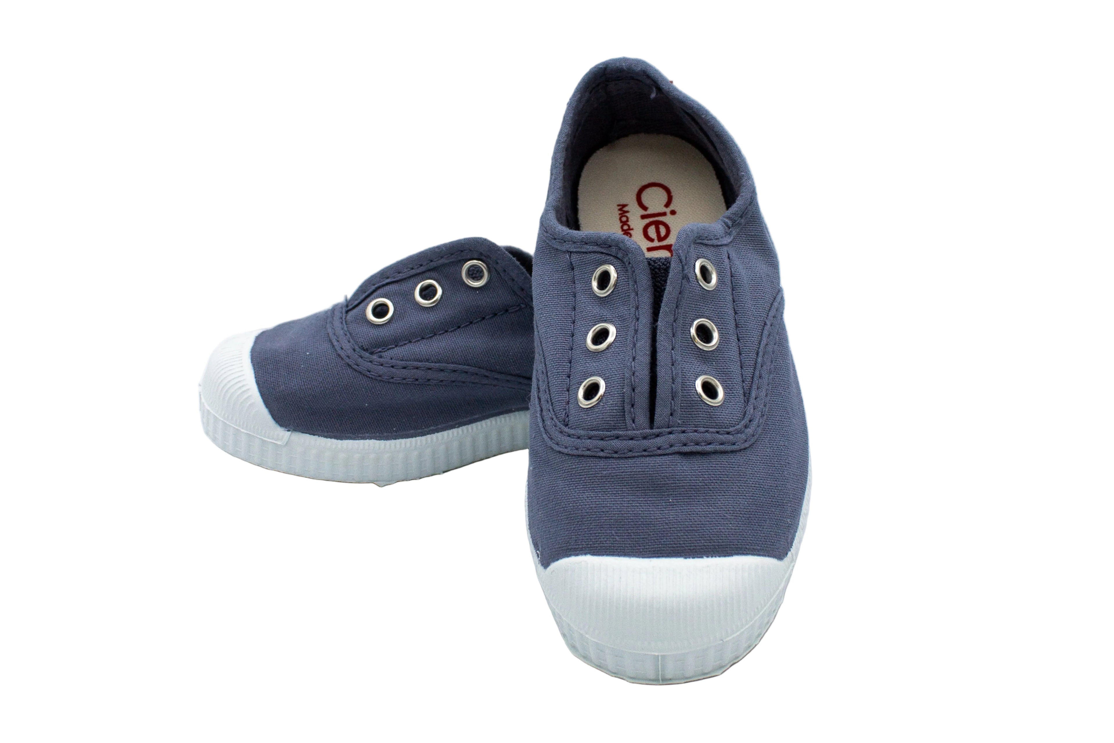 Cotton slip-on sneakers for kids in sky blue