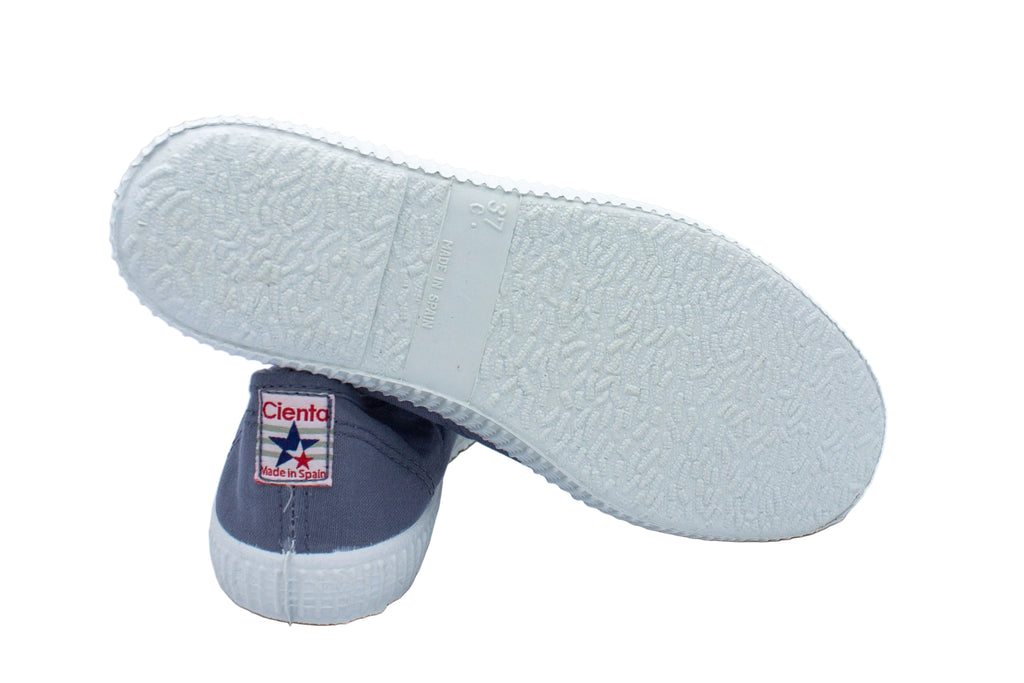 Sneakers slip-on in cotone ciel delav