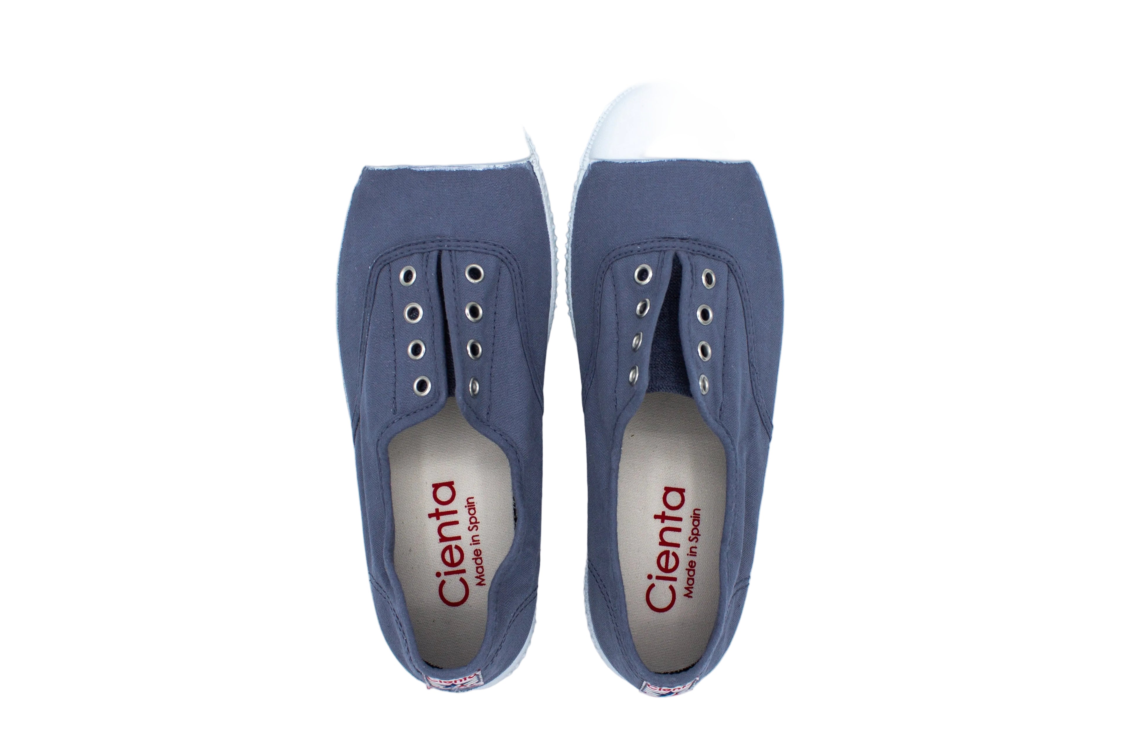Sneakers slip-on in cotone ciel delav