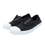 Sneakers slip-on in cotone nero