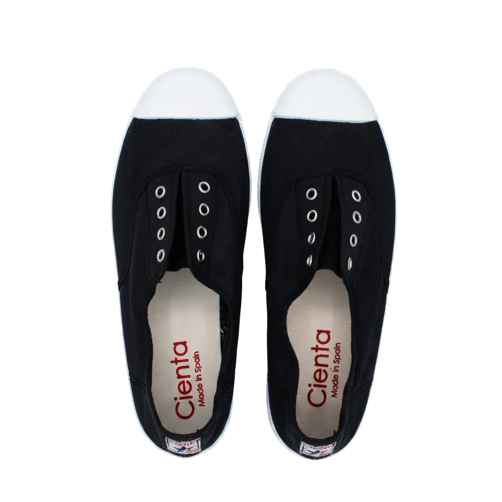 Sneakers slip-on in cotone nero