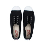 Sneakers slip-on in cotone nero
